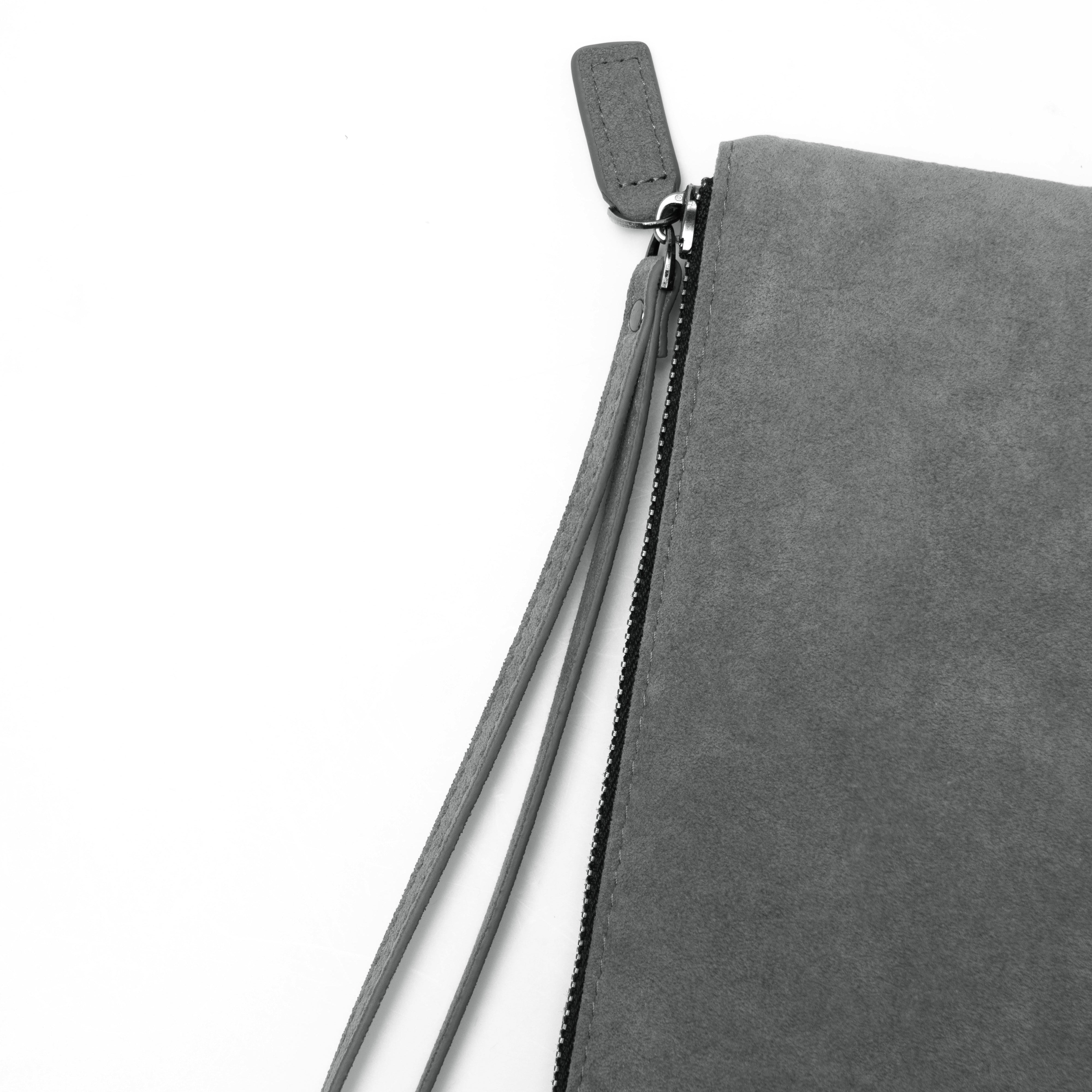 Alcantara Pouch - Nardo Gray