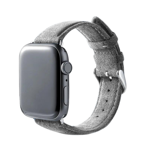 Alcantara Apple Watch Band With Buckle - Nardo Gray - 38/40/41mm