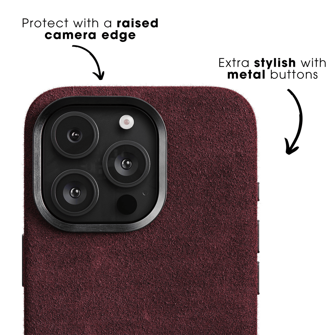 iPhone Alcantara Case - Wine Red