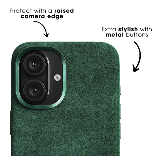 iPhone 16 Plus - Alcantara Case- Midnight Green