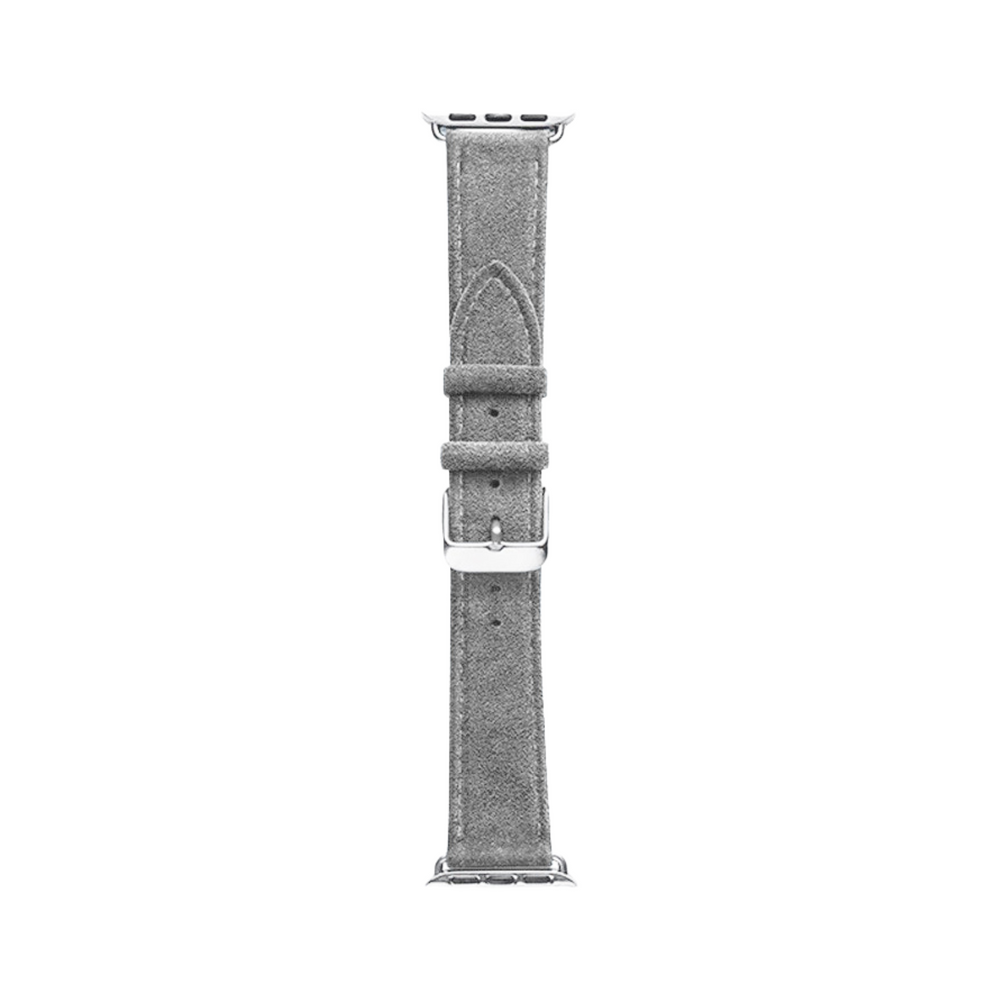 Alcantara Apple Watch Band With Buckle - Nardo Gray - 42/44/45mm & Ultra (49mm)