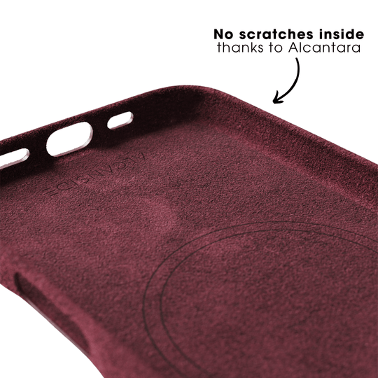 iPhone Alcantara Case - Wine Red