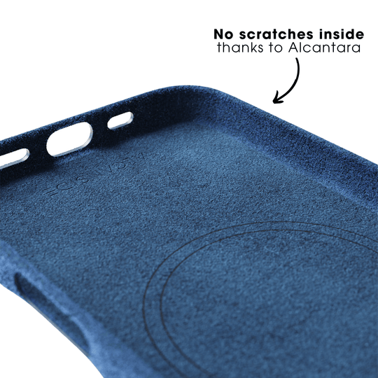 iPhone Alcantara Case - Ocean Blue