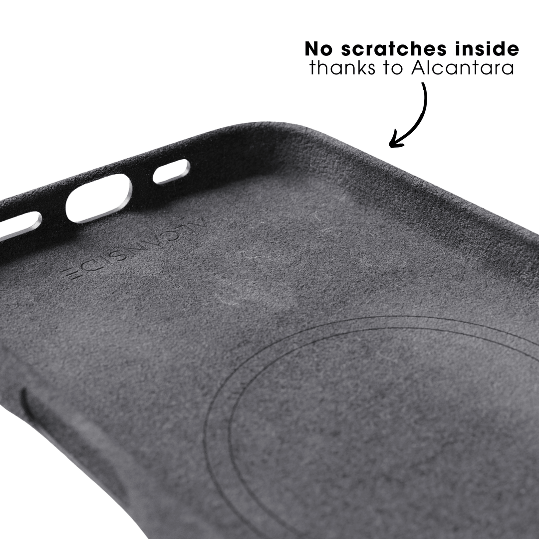 iPhone 16 Pro – Alcantara-Hülle – Space Grau