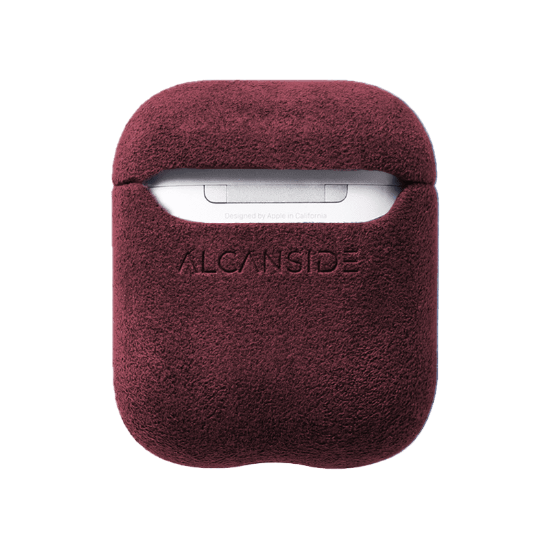 AirPods 1/2 Gen Alcantara Case - Red - Alcanside