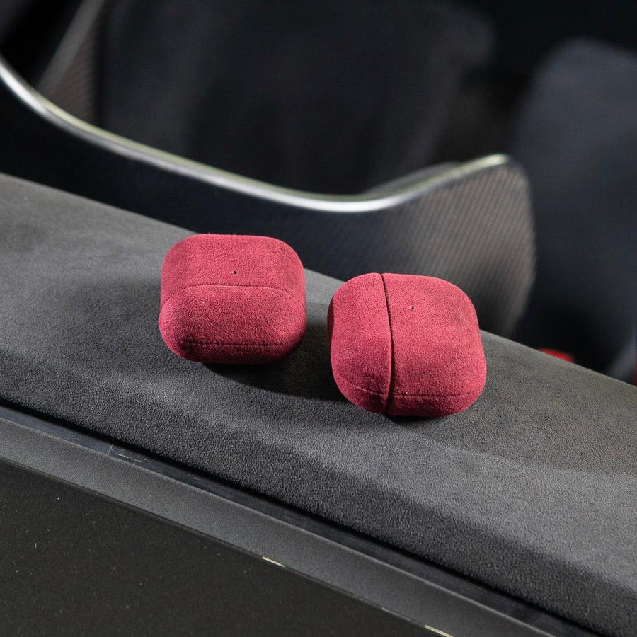 AirPods 1/2 Gen Alcantara Case - Red - Alcanside