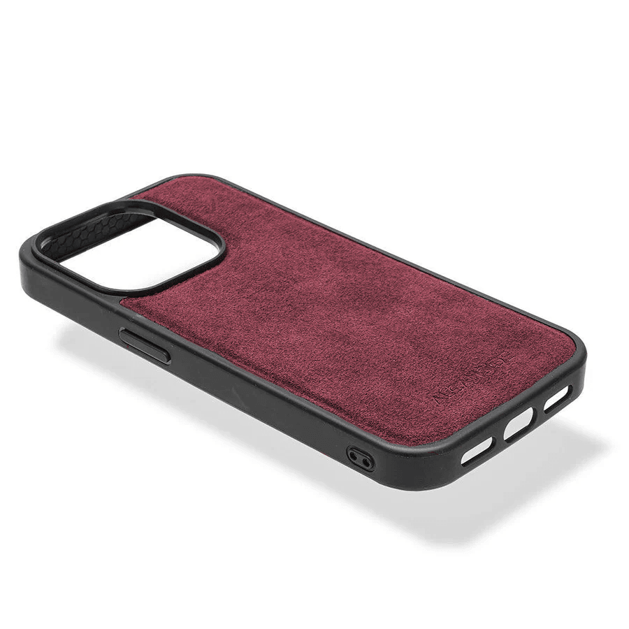 iPhone 15 Pro - Alcantara Back Cover - Wine Red