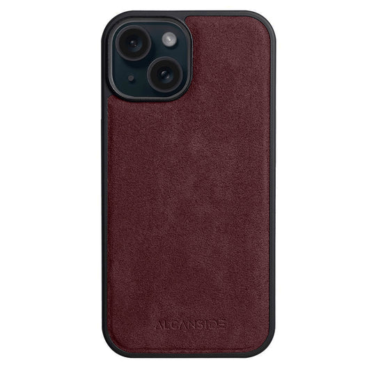 iPhone 16 Plus - Alcantara Back Cover - Wine Red