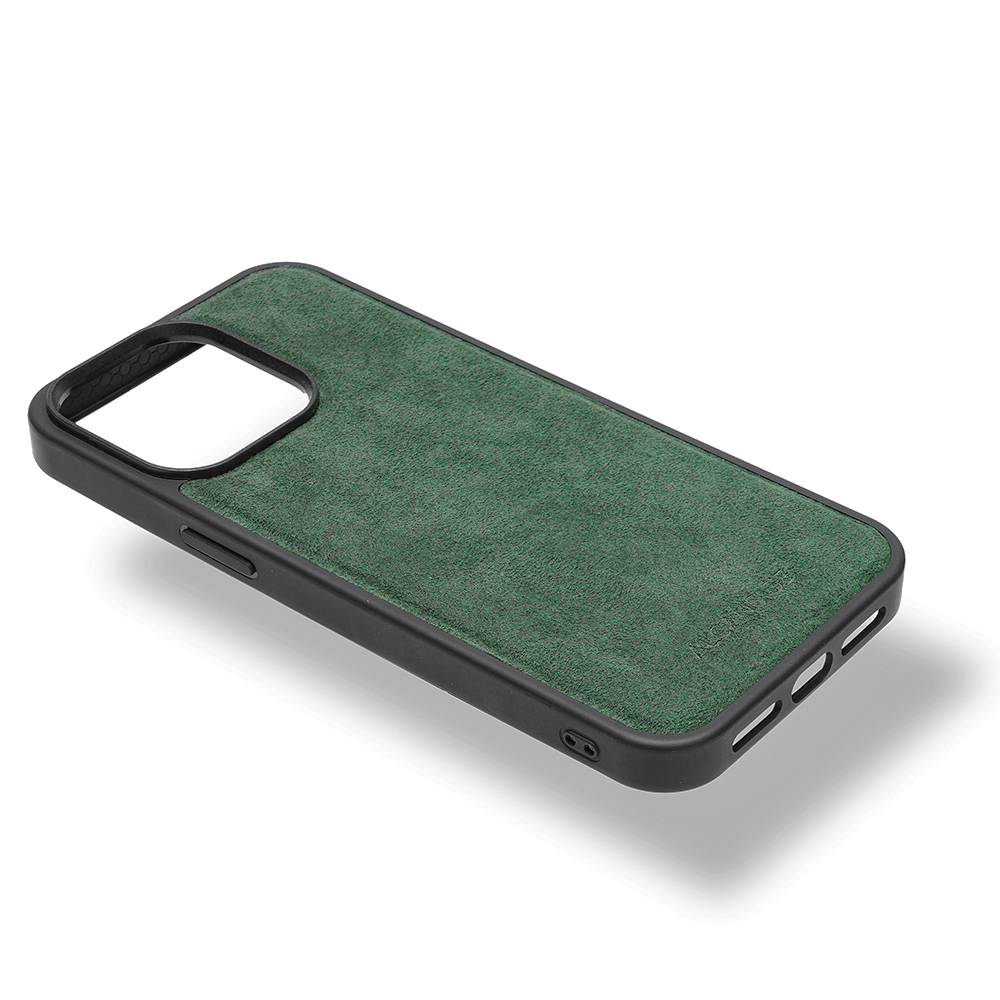 iPhone 15 Pro - Alcantara Case With MagSafe Magnet - Midnight Green - Alcanside