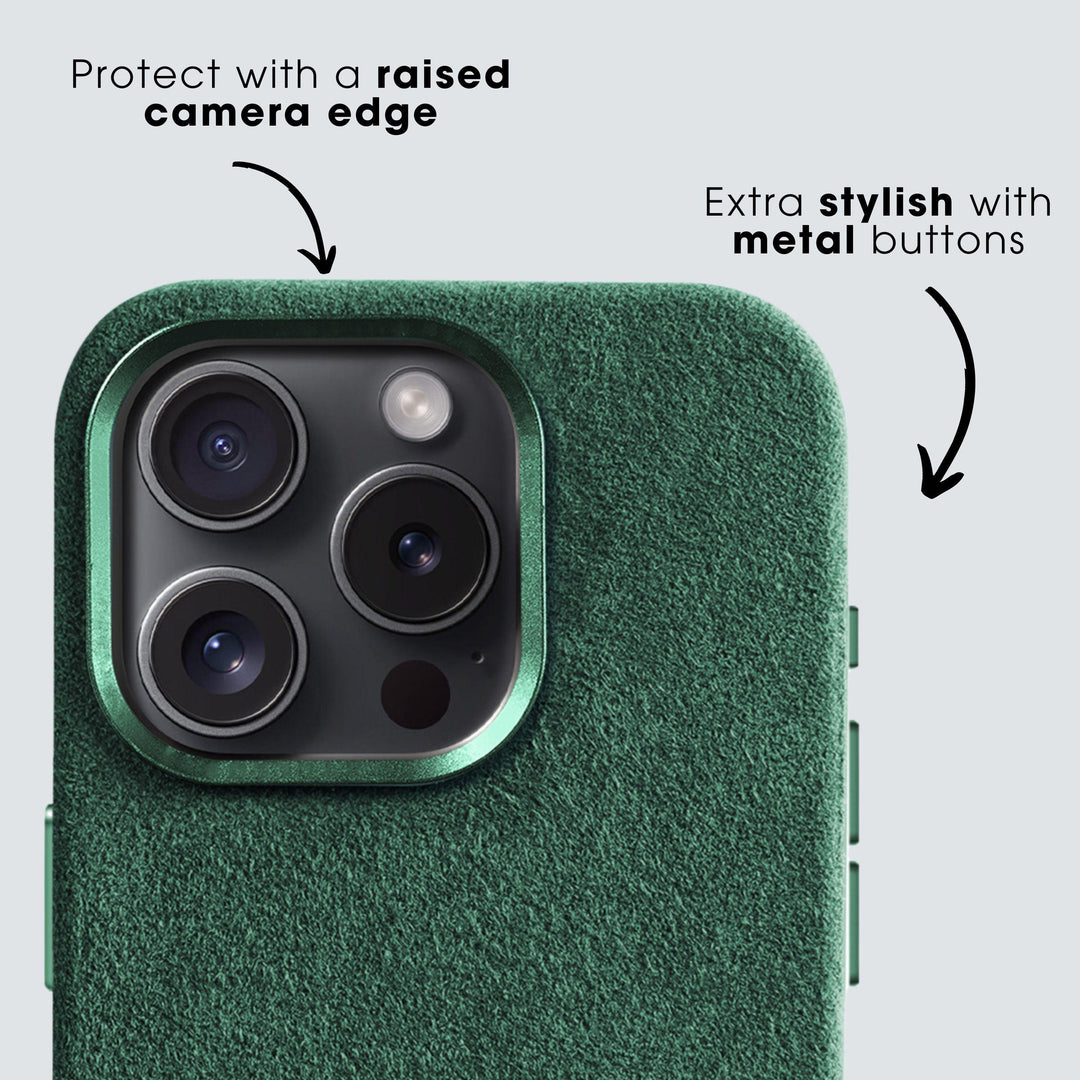 iPhone 15 Plus - Alcantara Case- Midnight Green - Alcanside