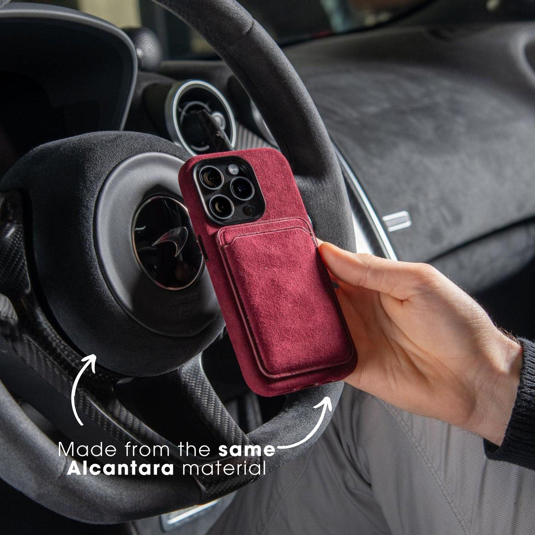 iPhone 15 Plus - Alcantara Case - Red - Alcanside