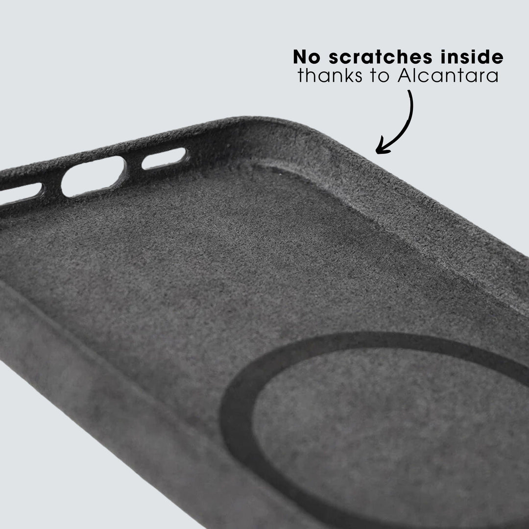 iPhone 15 Pro Max - Alcantara Case - Space Grey - Alcanside