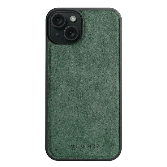 iPhone 15 - Alcantara Case With MagSafe Magnet - Midnight Green - Alcanside