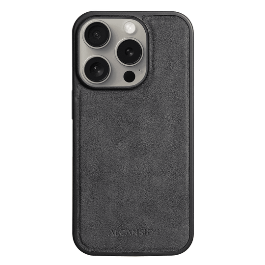iPhone 15 Pro Max - Alcantara Case With MagSafe Magnet - Space Grey - Alcanside