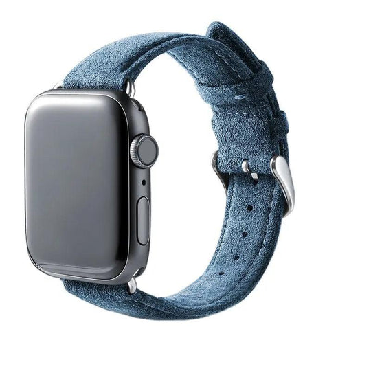 Alcantara Apple Watch Band With Buckle - Ocean Blue - 42/44/45mm & Ultra (49mm) - Alcanside