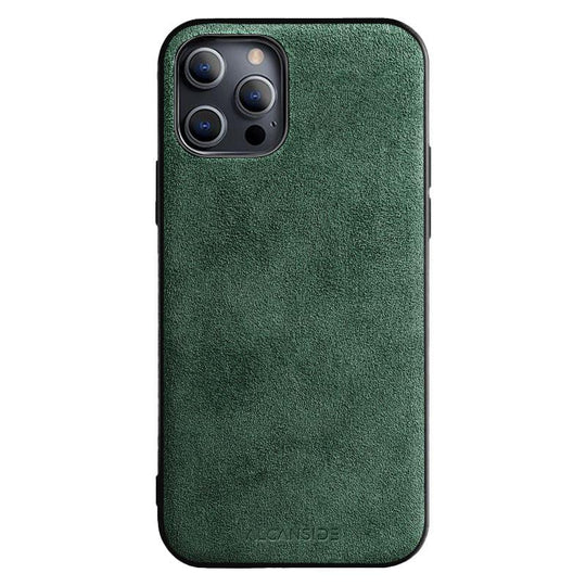 iPhone 12 Pro Max - Alcantara Back Cover - Midnight Green - Alcanside